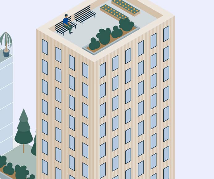 City apartment illustration