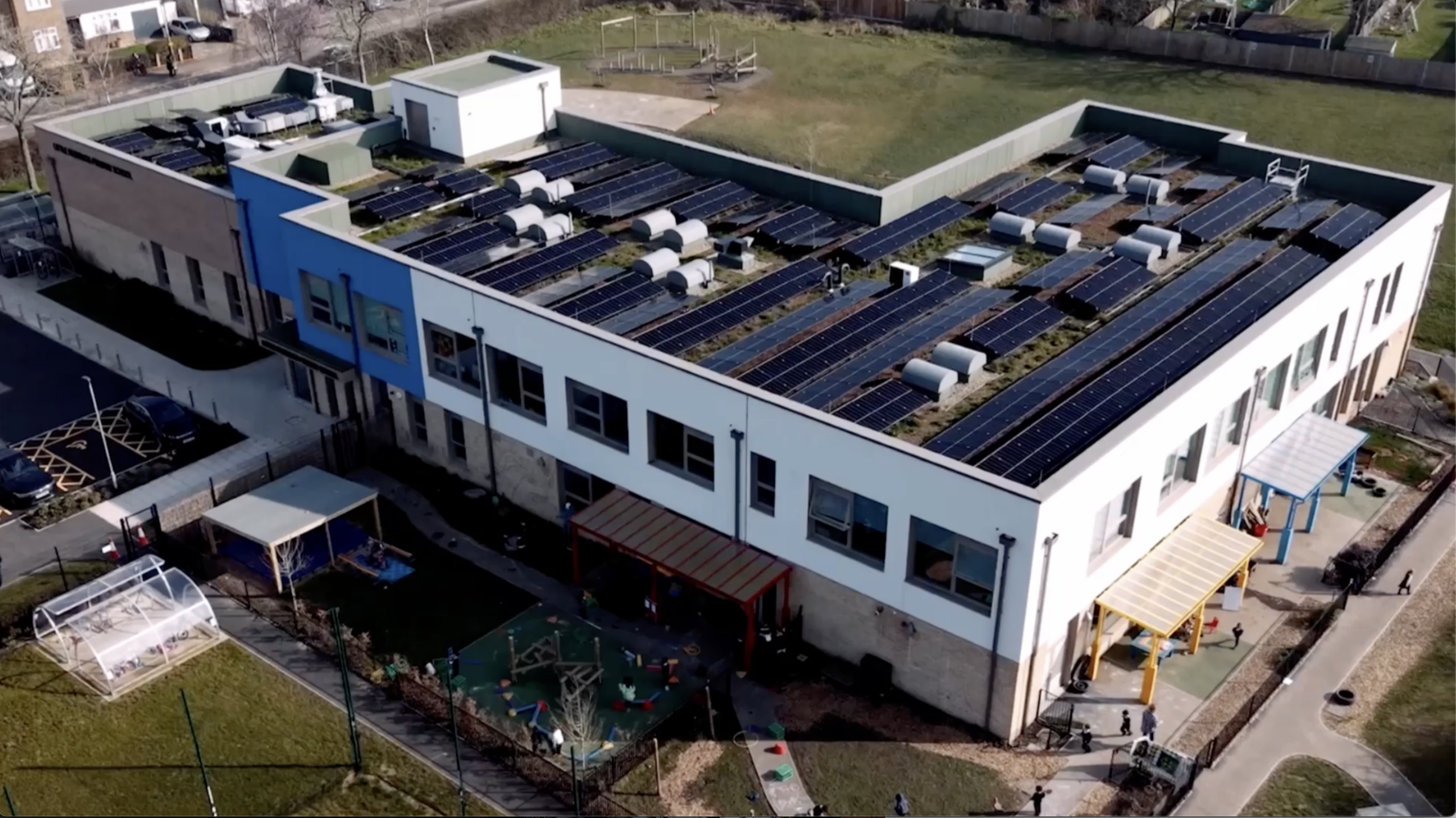 Overhead shot of a facility.